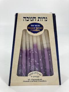 Deluxe Purple/White Chanukah Candles (CH-CP32)