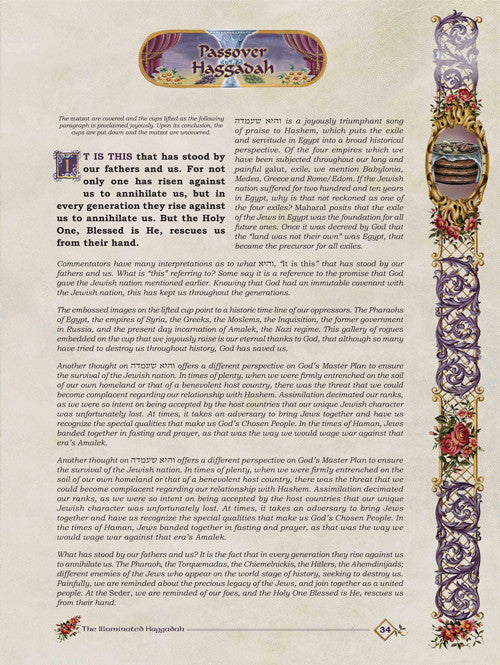 The Illumanated Haggadah-R' Yonah Weinreb Art 9"x12"(BK-HGILYW)