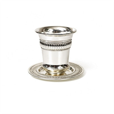 Silver Plated Becher -- Stripes Design (KC-X1549K)