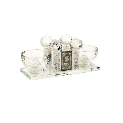 Crystal Salt & Pepper Dish with Centerpiece (MC-X2259)