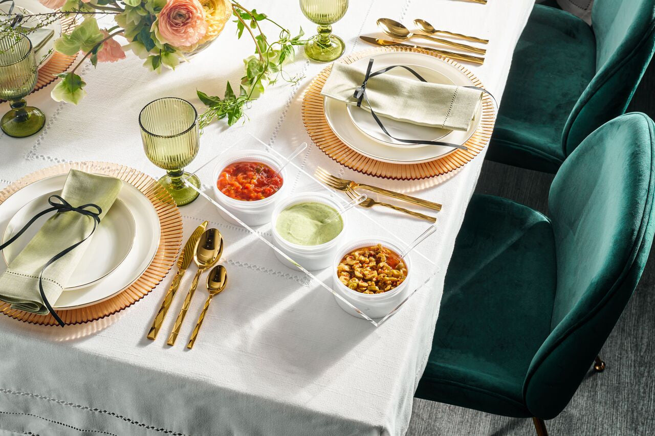 Lucite Dip Tray-3 Dips (SHB-ZL3DT)