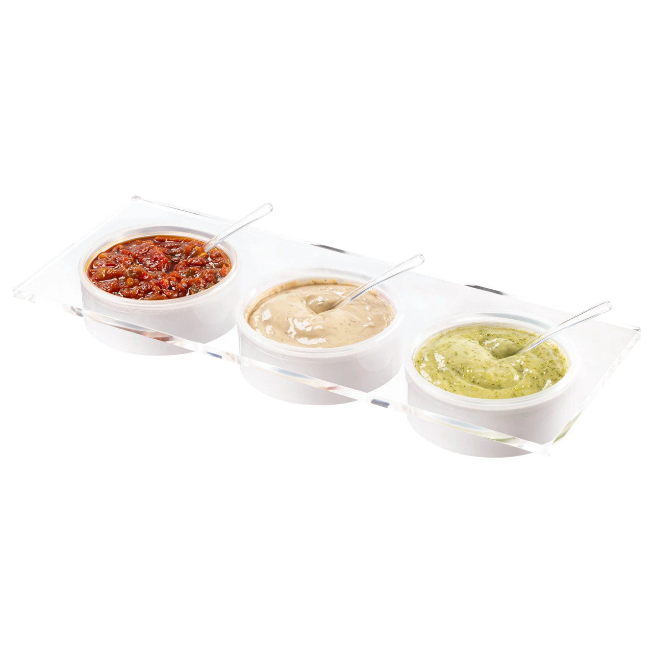 Lucite Dip Tray-3 Dips (SHB-ZL3DT)