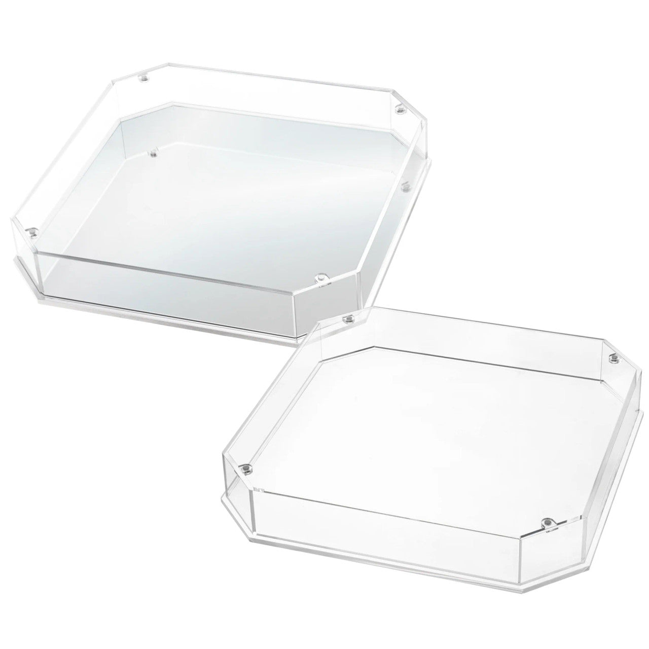 2 in 1 Lucite Matzah Box/Tray (P-ZLMB2)