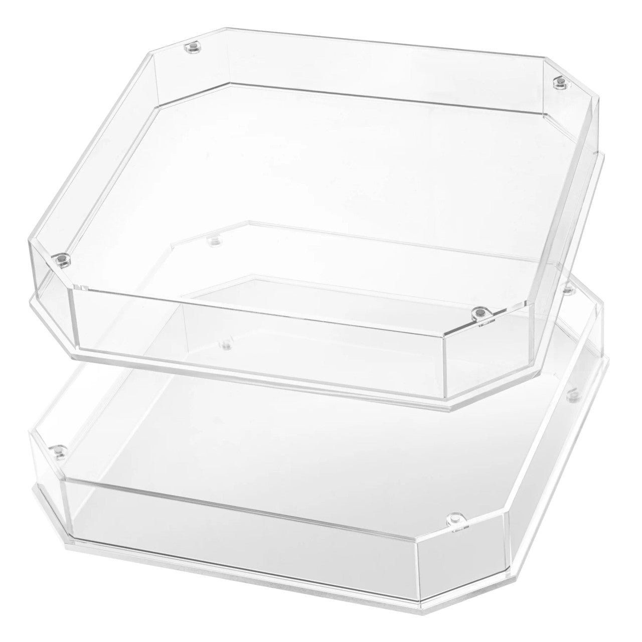 2 in 1 Lucite Matzah Box/Tray (P-ZLMB2)