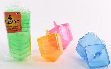 Fillable Dreidels-- Large 3" x 3.5" (4 in a pack) (DR-600106)