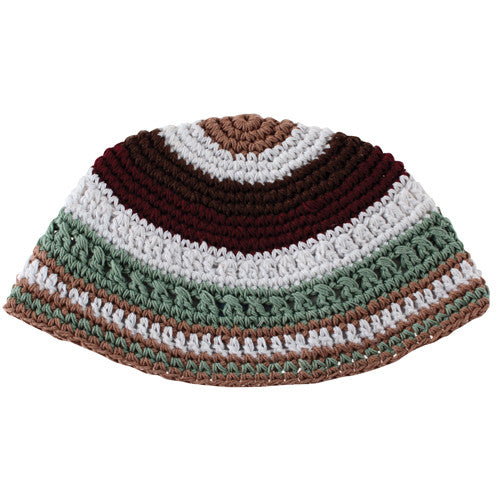 Knitted Colored Kippah-Asst. Colors/Sizes 21cm-24cm (MC-CKK) 06109