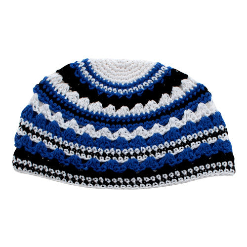 Knitted Colored Kippah-Asst. Colors/Sizes 21cm-24cm (MC-CKK) 06109