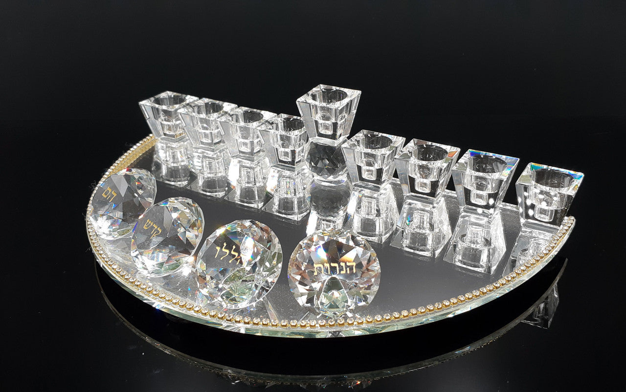 Half Circle Mirror Menorah(M-11671)