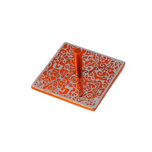 Emanuel Anodized Aluminum Flat Dreidel with Metal Cutout (EM-DRJ)