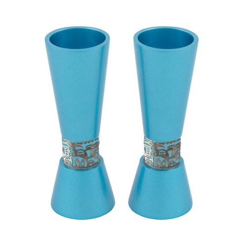 Emanuel Large Candlesticks with Metal Cutout (EM-CF)