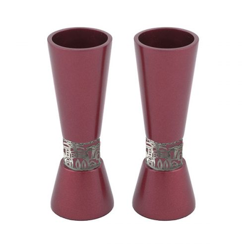 Emanuel Large Candlesticks with Metal Cutout (EM-CF)