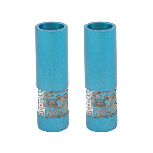 Emanuel Round Candlesticks with Metal Cutout (EM-CE)