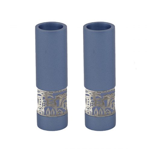 Emanuel Round Candlesticks with Metal Cutout (EM-CE)