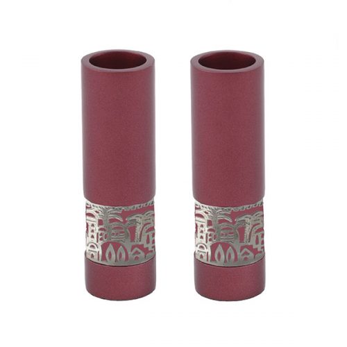 Emanuel Round Candlesticks with Metal Cutout (EM-CE)