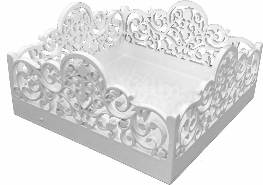 Karshi Wood Napkin Holder-- White (SHB-2982)