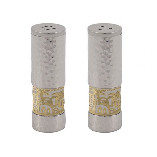 Emanuel Salt & Pepper Shakers with Metal Cutout (EM-SAF)