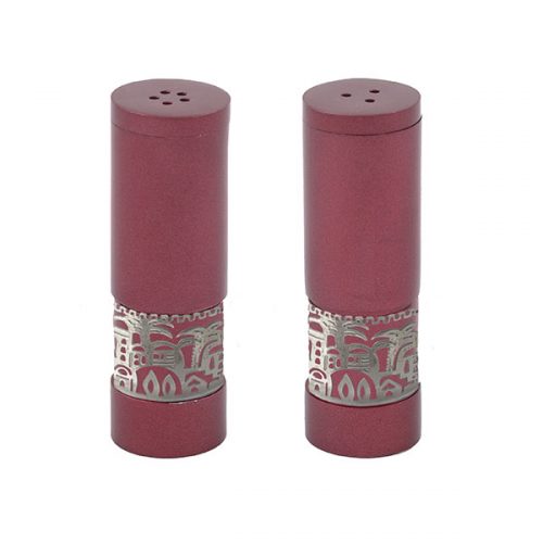 Emanuel Salt & Pepper Shakers with Metal Cutout (EM-SAF)