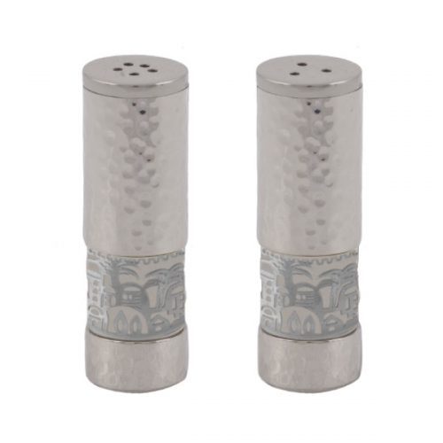 Emanuel Salt & Pepper Shakers with Metal Cutout (EM-SAF)