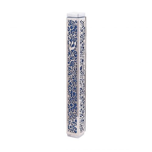 Emanuel Anodized Mezuzah Case w/ Metal Cutout (EM-MK)