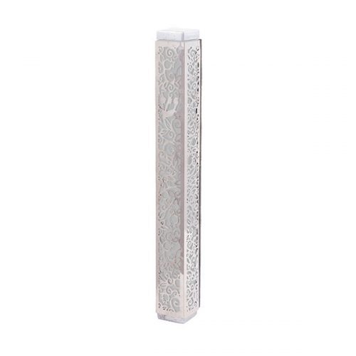 Emanuel Anodized Mezuzah Case w/ Metal Cutout (EM-MK)