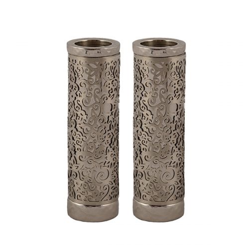 Emanuel Round Candlesticks w/ Full Metal Cutout (EM-CJ)