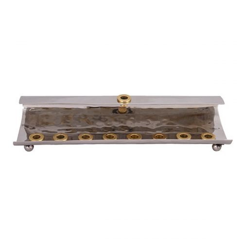 Emanuel Hammered Wave Menorah (EM-HNC)