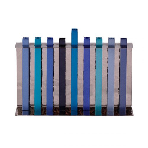 Emanuel Hammered Menorah w/ Anodized Branches (EM-HND)