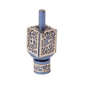 Emanuel Large Anodized Aluminum Dreidel with Metal Cutout (EM-DRH)