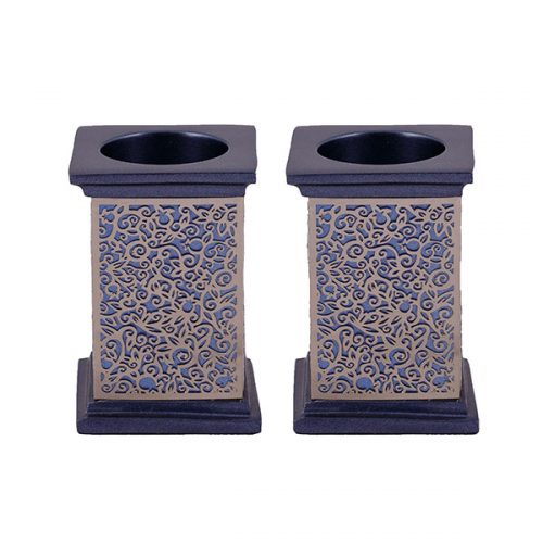 Emanuel Square Candlesticks w/ Full Metal Cutout (EM-CG)
