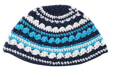 Knitted Colored Kippah-Asst. Colors/Sizes 21cm-24cm (MC-CKK) 06109