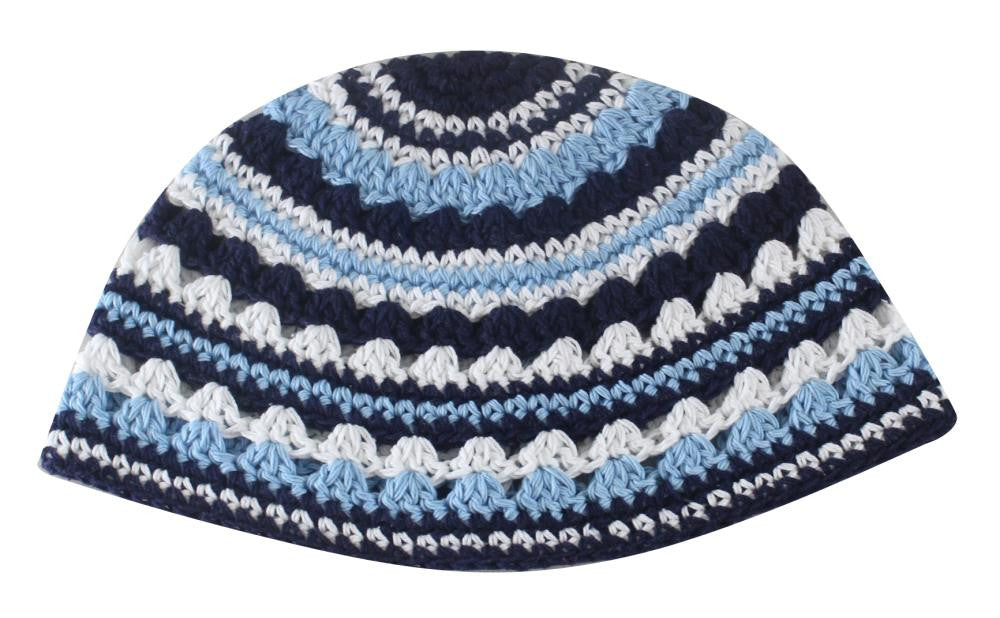 Knitted Colored Kippah-Asst. Colors/Sizes 21cm-24cm (MC-CKK) 06109