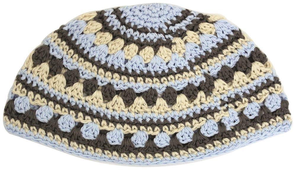 Knitted Colored Kippah-Asst. Colors/Sizes 21cm-24cm (MC-CKK) 06109