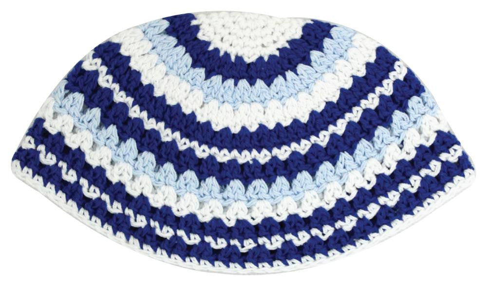 Knitted Colored Kippah-Asst. Colors/Sizes 21cm-24cm (MC-CKK) 06109