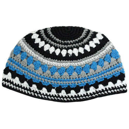 Knitted Colored Kippah-Asst. Colors/Sizes 21cm-24cm (MC-CKK) 06109