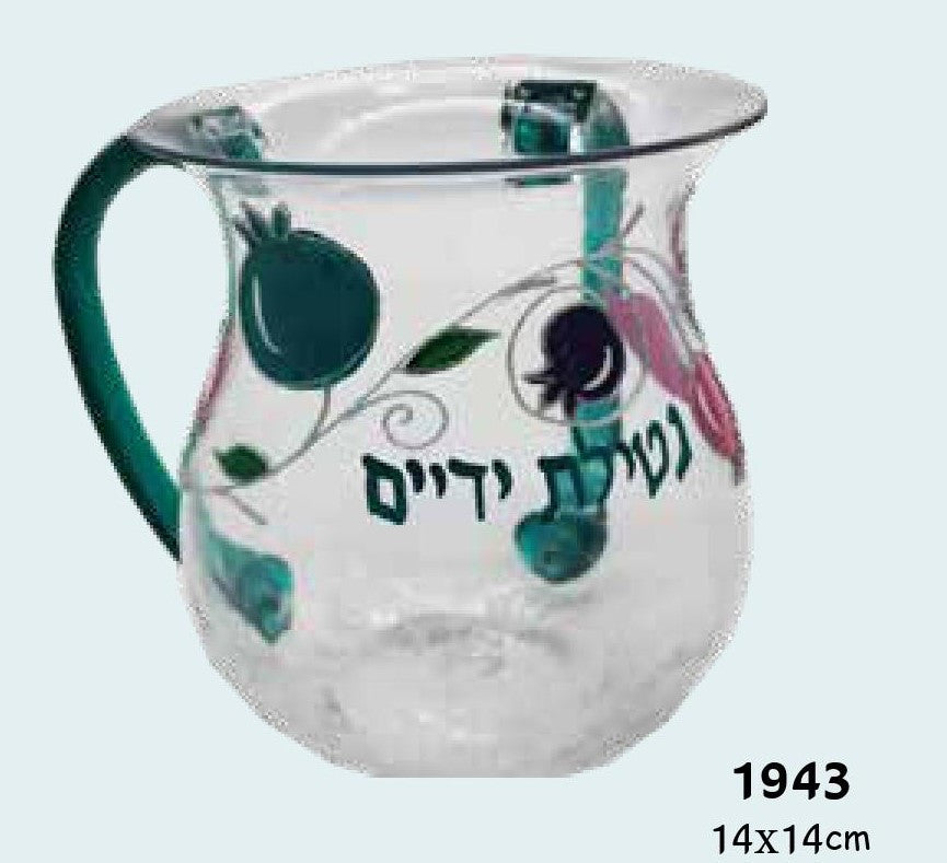 Karshi Clear Washing Cup-Green Handles (WC-1943)