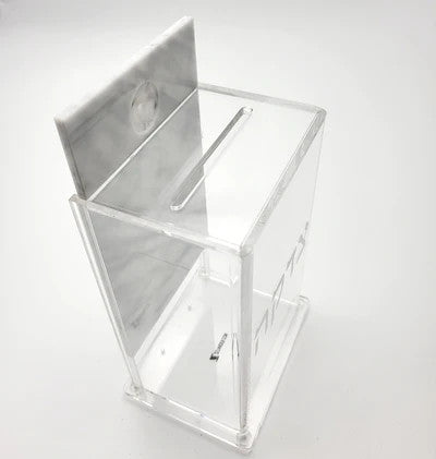Clear Acrylic Tzedaka Box 6"x3.5"x3" (TZ-ZLTB)