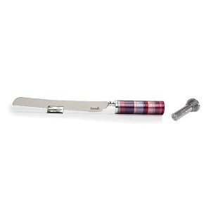 Emanuel Challah Knife Anodized Rings w/ Saltshaker (EM-NSM)