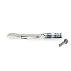Emanuel Challah Knife Anodized Rings w/ Saltshaker (EM-NSM)