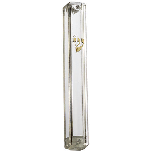 Clear Plastic Mezuzah Case 12cm (MZ-28281)