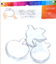 Cookie Cutters - Apple/Pomegranate/Bird Shapes (D-22388)
