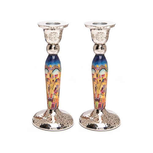 Metal Candlesticks w/ Design 6.5" (EM-CSV)