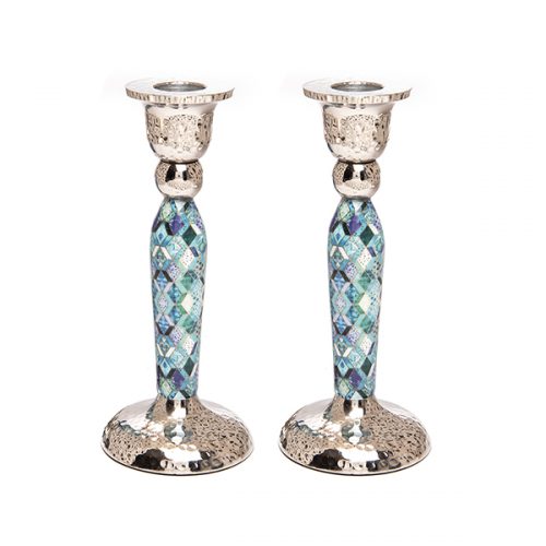 Metal Candlesticks w/ Design 6.5" (EM-CSV)