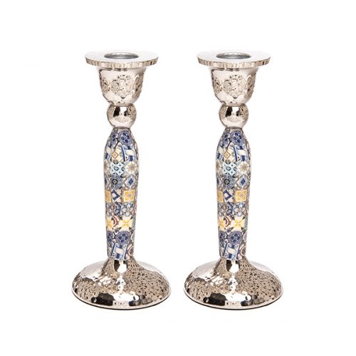 Metal Candlesticks w/ Design 6.5" (EM-CSV)