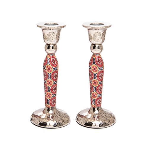 Metal Candlesticks w/ Design 6.5" (EM-CSV)