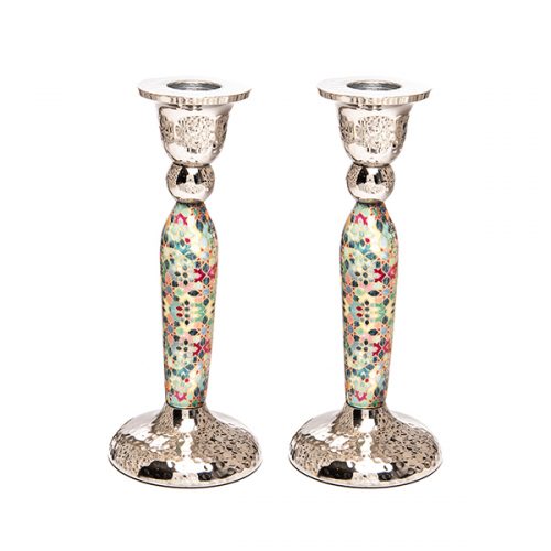 Metal Candlesticks w/ Design 6.5" (EM-CSV)
