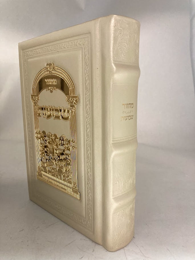 מחזור עבודת השם Leather Jerusalem Gold Plate 5"x7" Machzor Slipcased Set (BK-MAHL1)