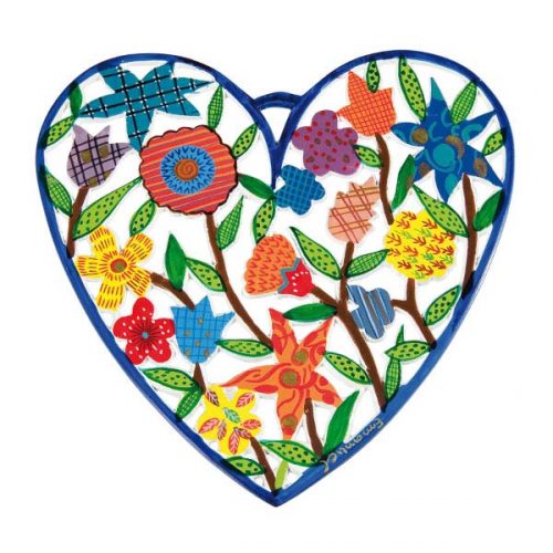 Hand Painted Metal Laser Cut Decoration-Large (EM-WHB)