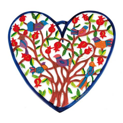 Hand Painted Metal Laser Cut Decoration-Large (EM-WHB)