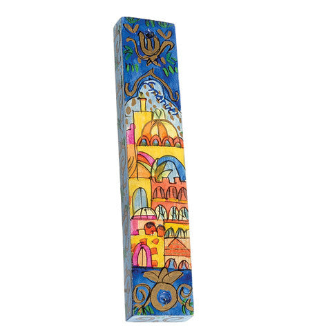 Large Wooden Mezuzah (EM-MZL Square)