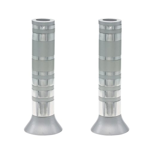 Large Anodized Candlesticks-Full Rings (EM-CW)